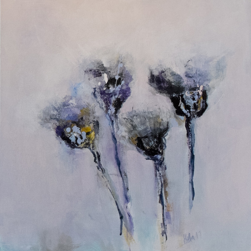 thistles a paiting by hela donela emerging south coast artist